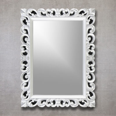 29.5″ x 39″ Gloss White Ornate Mirror </br></br>NS15-GW NEW MODEL</br>