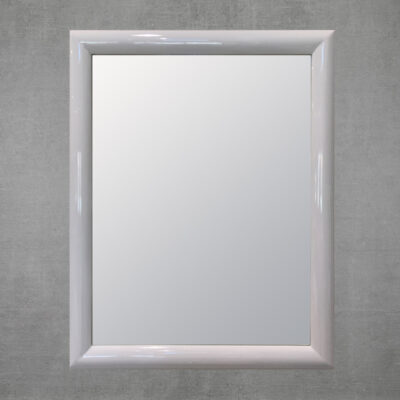 27.5″ X 35″ Gloss White Lacquer Framed Mirror </br></br>NS16MR-GW NEW MODEL</br>